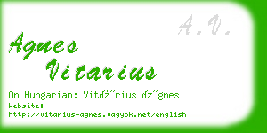 agnes vitarius business card